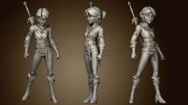 3D модель Стилизованная игра ciri (STL)