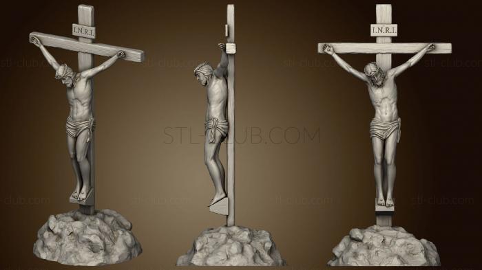 Статуи религиозные Иисус на кресте неподвижен