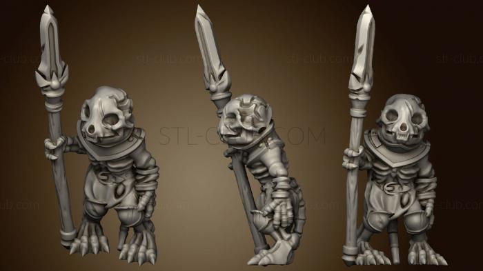 3D модель Кот - Скелет - Воин (STL)