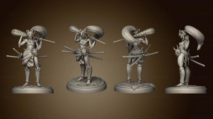 3D модель Женский Клуб Oni Warrior (STL)