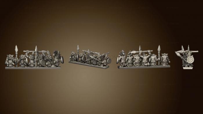 3D модель Копейщики лесных гоблинов Красной туманности fg spearstrip 5 (STL)