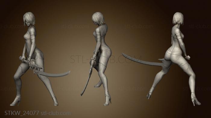 3D модель Nier automata с короткой стрижкой (STL)