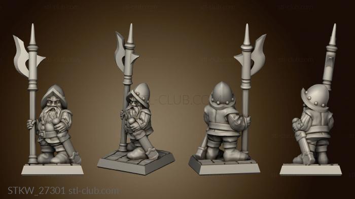 3D модель Гномий алебардщик (STL)