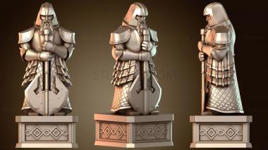 3D модель Готическая индустриальная статуя гнома – Able (STL)