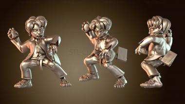 3D модель Ополчение полуросликов – Компания и друзья (STL)