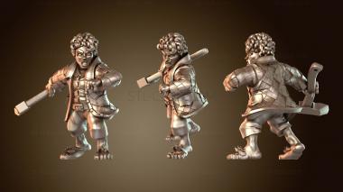 3D модель Halfling Strong – Компания и друзья (STL)