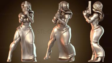 3D модель Бетти с пистолетом – Pulp Heroes (STL)