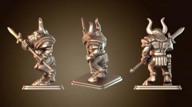 3D модель Эпоха Хаоса – Зверолюди с копьями (STL)