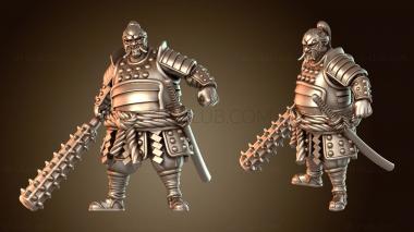 3D модель Акэси — воин сумо, герой B (STL)