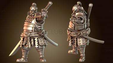 3D модель Акэси — воин сумо, герой C (STL)