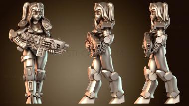 3D модель Alien GG Girl – Ходьба с хвостами (STL)