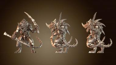 3D модель Alien Hives – Главный воин с мечом-хлыстом (STL)