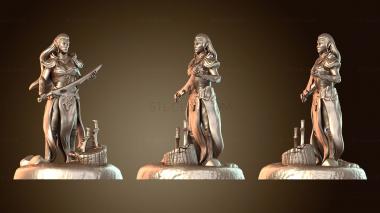 3D модель Ангельский бард – с лютней и крыльями (STL)