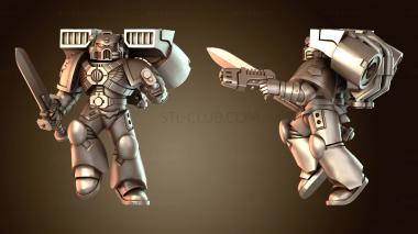 3D модель Angry Assault Space Warriors – Сержант Q (STL)