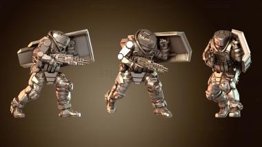 3D модель Сотрудник полиции по борьбе с беспорядками – Вариант P (STL)
