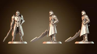 3D модель Воин в доспехах – Достать меч (STL)