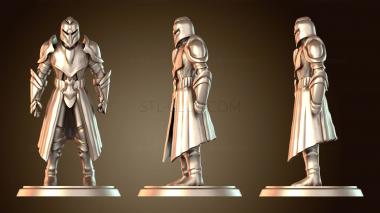 3D модель Воин в доспехах – стоя с мечом (STL)