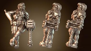 3D модель Боевой кузнец-ремесленник – Бородатая женщина (STL)