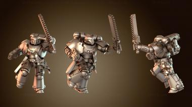 3D модель Сержант с цепным мечом (STL)