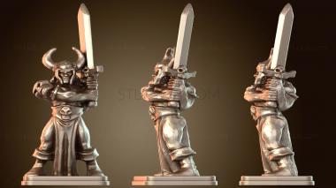 3D модель Варвар-воин в доспехах (STL)