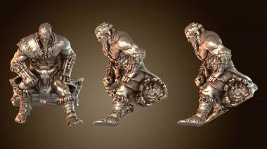 3D модель Вариант мужского всадника племени варваров (STL)