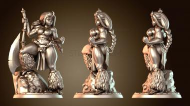 3D модель Варварский вариант черепа для топора (STL)