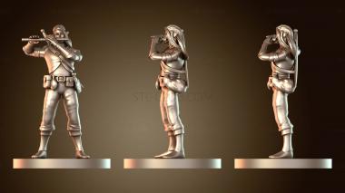 3D модель Эльфийский бард с флейтой (STL)