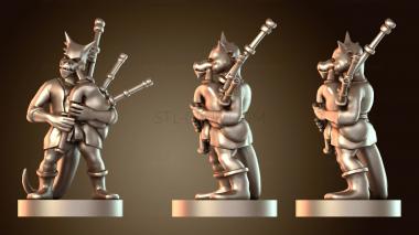 3D модель Бард Кобольд с волынкой (STL)