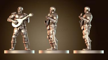 3D модель Бард Полуэльф Мужчина (STL)