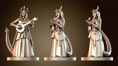 3D модель Бард Тифлинг Женщина (STL)