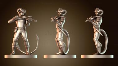3D модель Бард Тифлинг со скрипкой (STL)