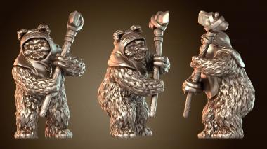 3D модель Медведь-воин свирепый (STL)
