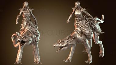 3D модель Наездники на зверях (STL)