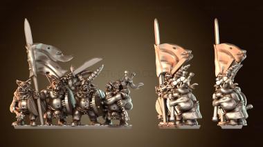 3D модель Воин клана зверолюдей с командованием щитами (STL)