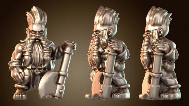 3D модель Разгневанный гном-берсерк (STL)