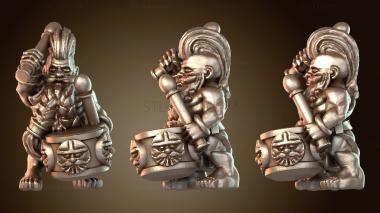 3D модель Берсерк Гном Музыкант Неукротимый Рык (STL)