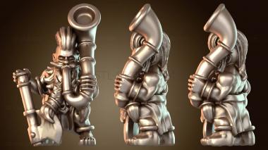 3D модель Берсерк Гном Музыкант Несвязанная Песня (STL)