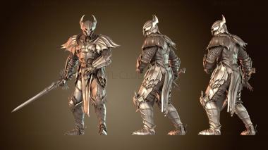 3D модель Bloodknight — Sword Idle со щитом (STL)