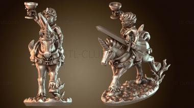 3D модель Бретонния — Чародейка на единороге (STL)