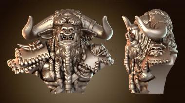 3D модель Бюст Быка Воина (STL)