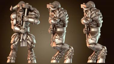 3D модель Бык-воин с молотом (STL)