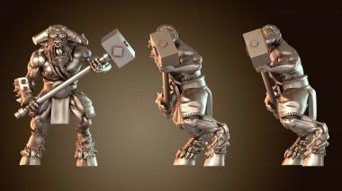 3D модель Воин-бык с тяжелым молотом (STL)