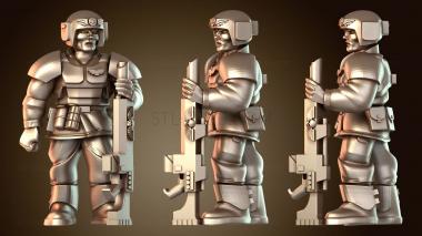 3D модель Кадианский пехотный отряд Лазган Злой солдат Свирепый (STL)