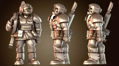 3D модель Кадианский пехотный отряд, лазган, сердитый солдат, ловкий (STL)
