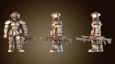 3D модель Кадианский пехотный отряд, лазган, сердитый солдат, яростный (STL)