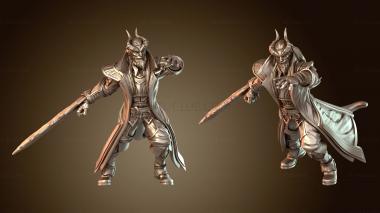 3D модель Кай Тифлинг Хексблейд Стойкий (STL)