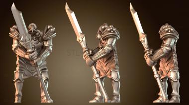 3D модель Клубы карточных воинов-стражей (STL)