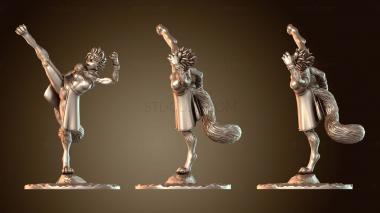 3D модель Кошка-девушка-монах (STL)