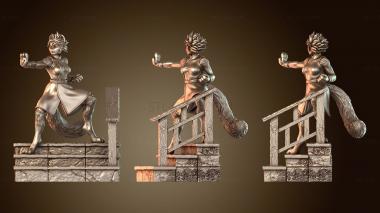 3D модель Кошачья Девушка Монах Панч (STL)