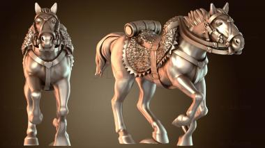 3D модель Ветеран кавалерийских лошадей (STL)